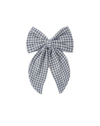 Marine Gingham Oversized Bow