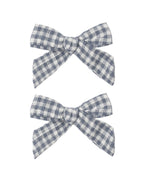 Marine Gingham Bows (set of 2)