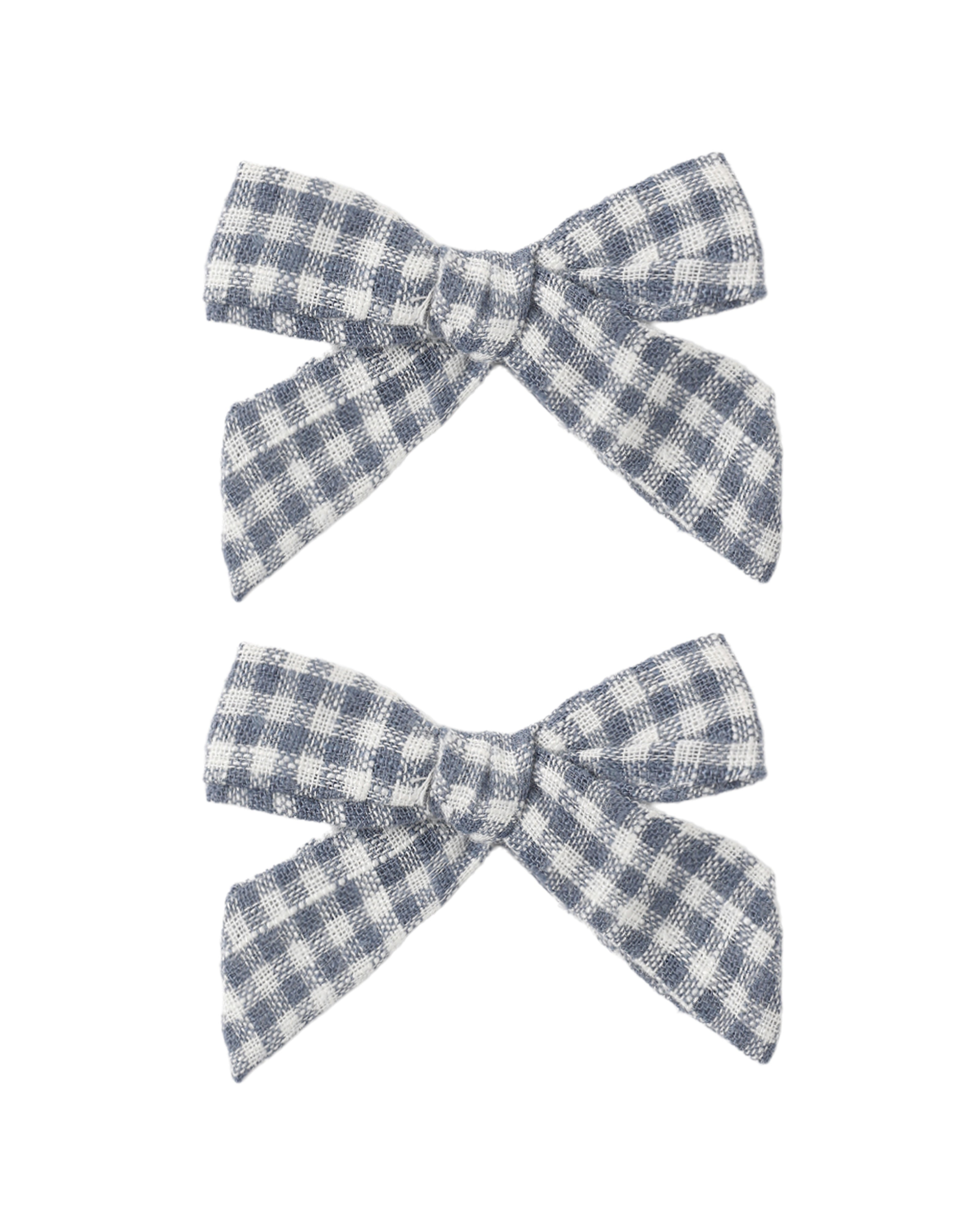 Marine Gingham Bows (set of 2)
