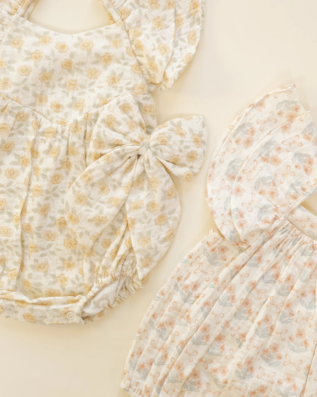Yellow Floral Oversized Bow