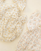 Yellow Floral Oversized Bow