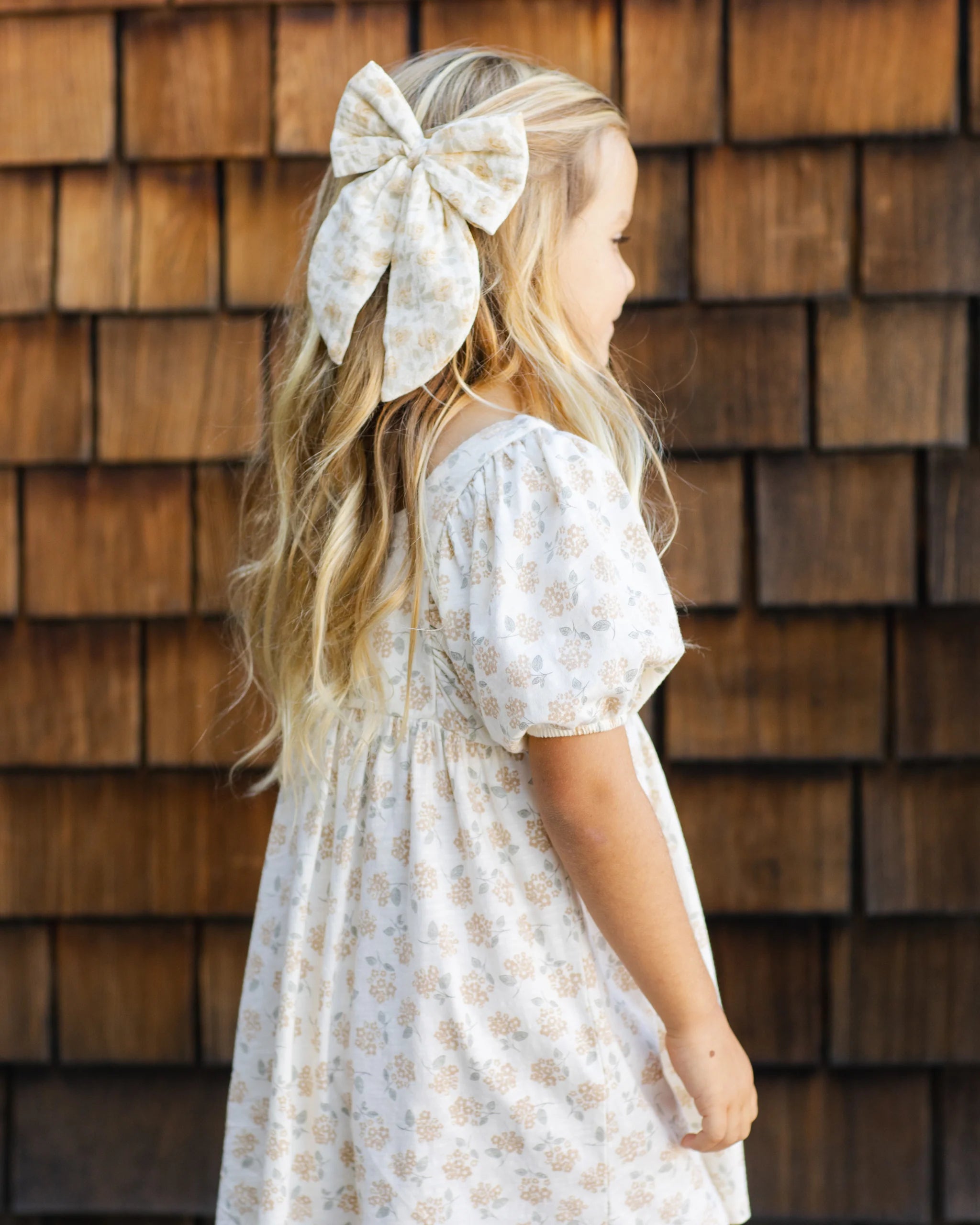 Yellow Floral Oversized Bow