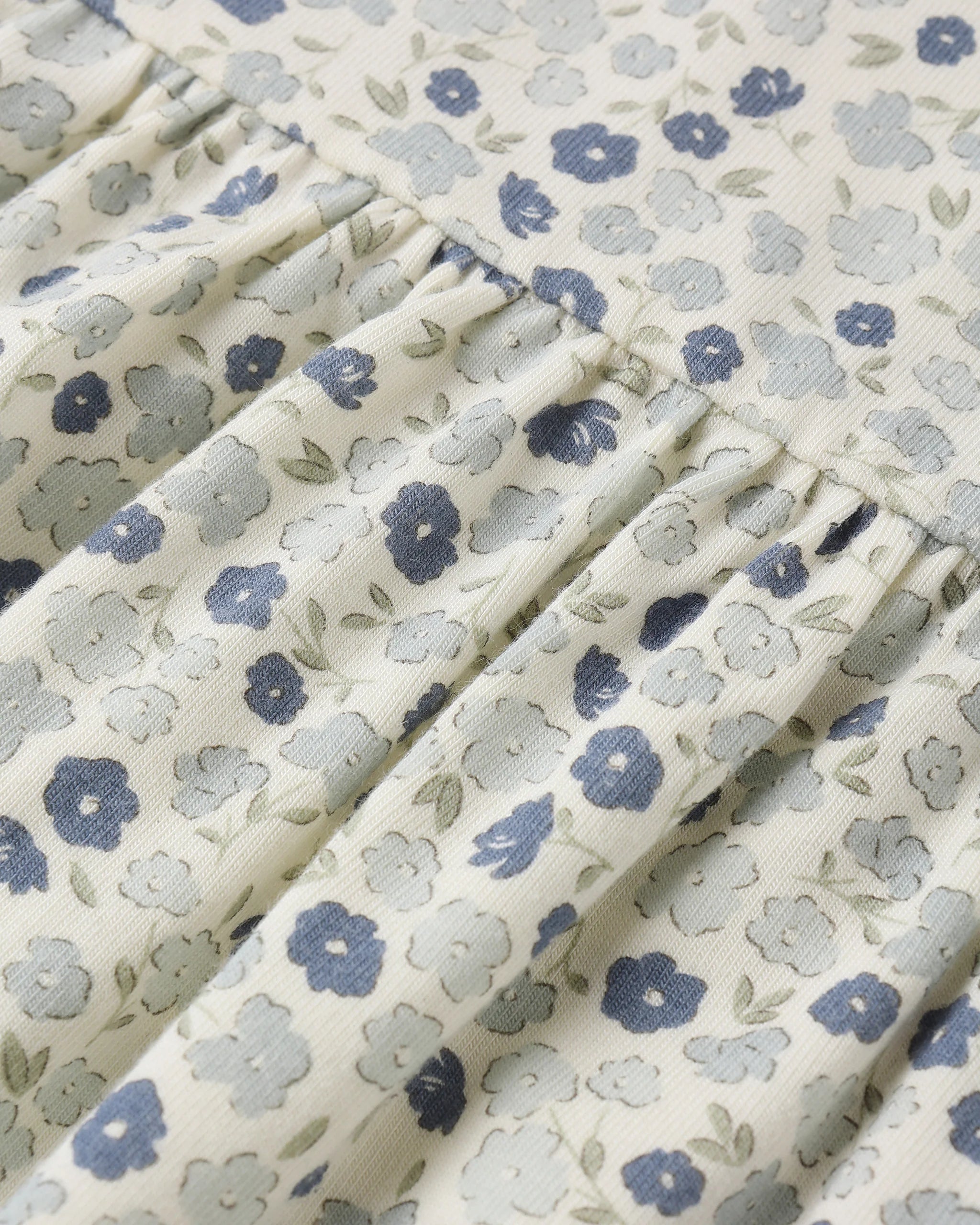 Blue Ditsy Babydoll Dress