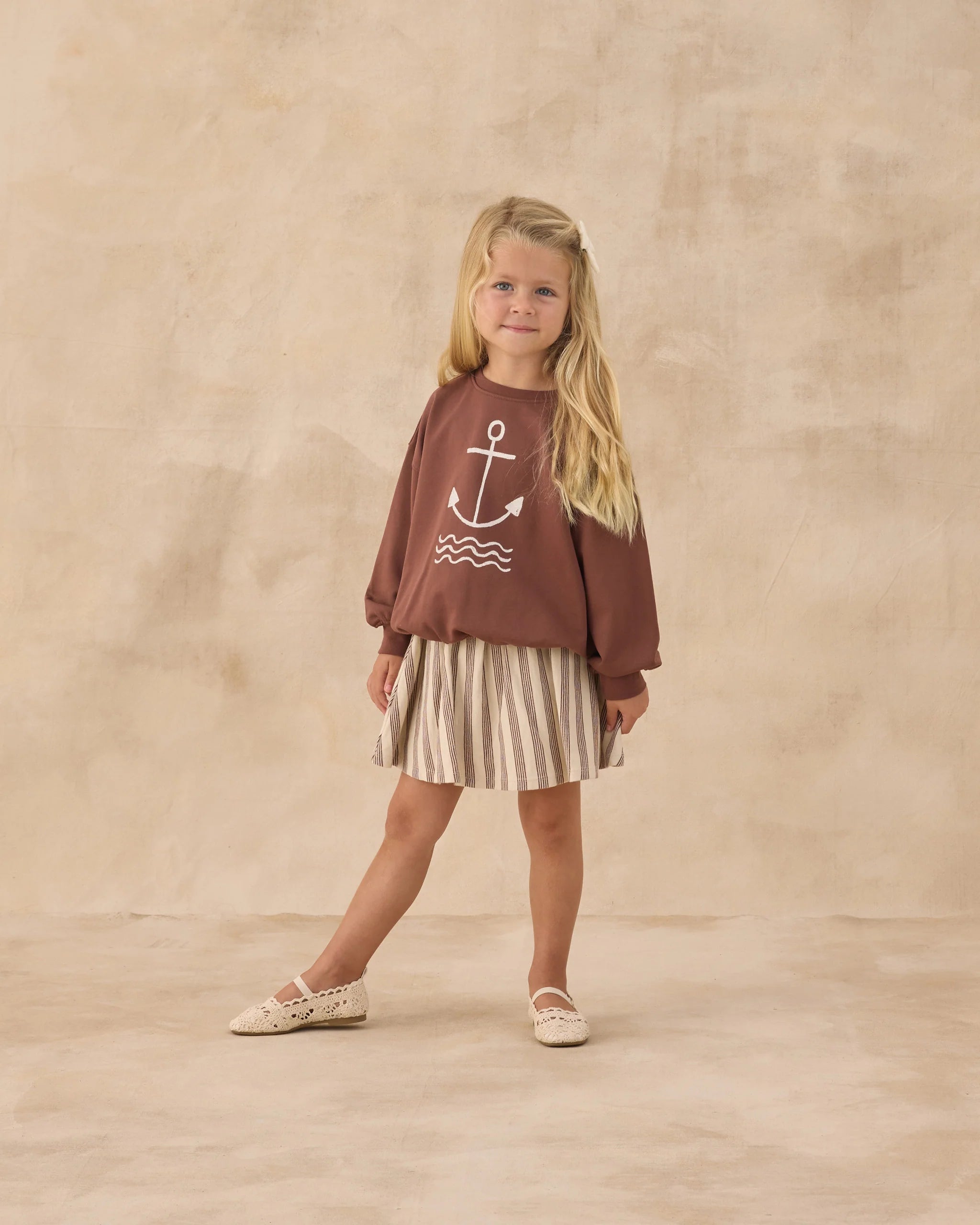 Brown Stripe Sasha Skort