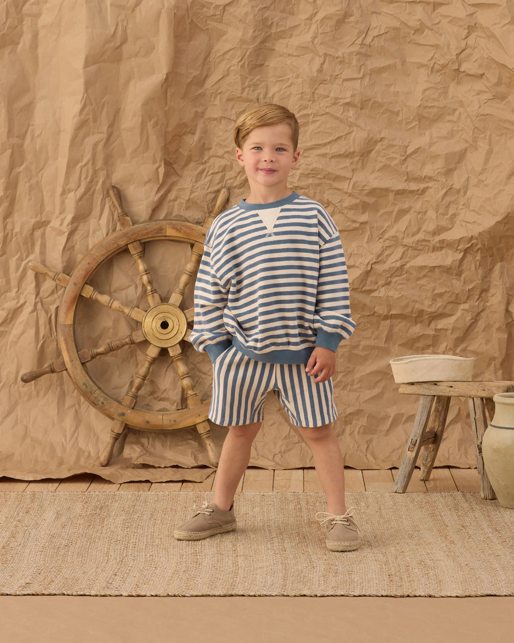 Marine Stripe Relaxed Short