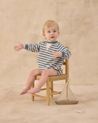 Marine Stripe Crewneck Romper
