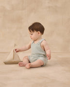Terry Stripe Gio Seafoam Romper