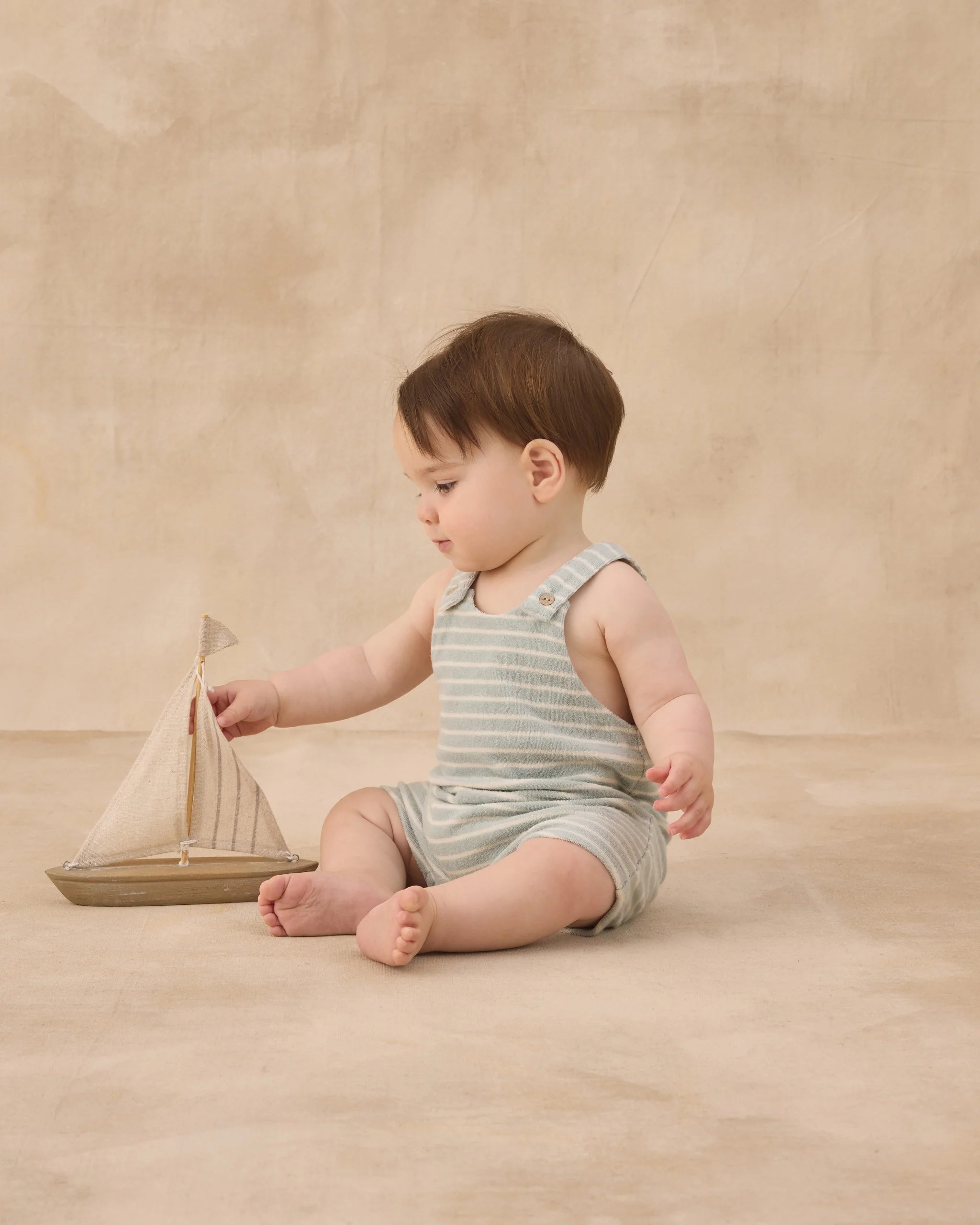 Terry Stripe Gio Seafoam Romper