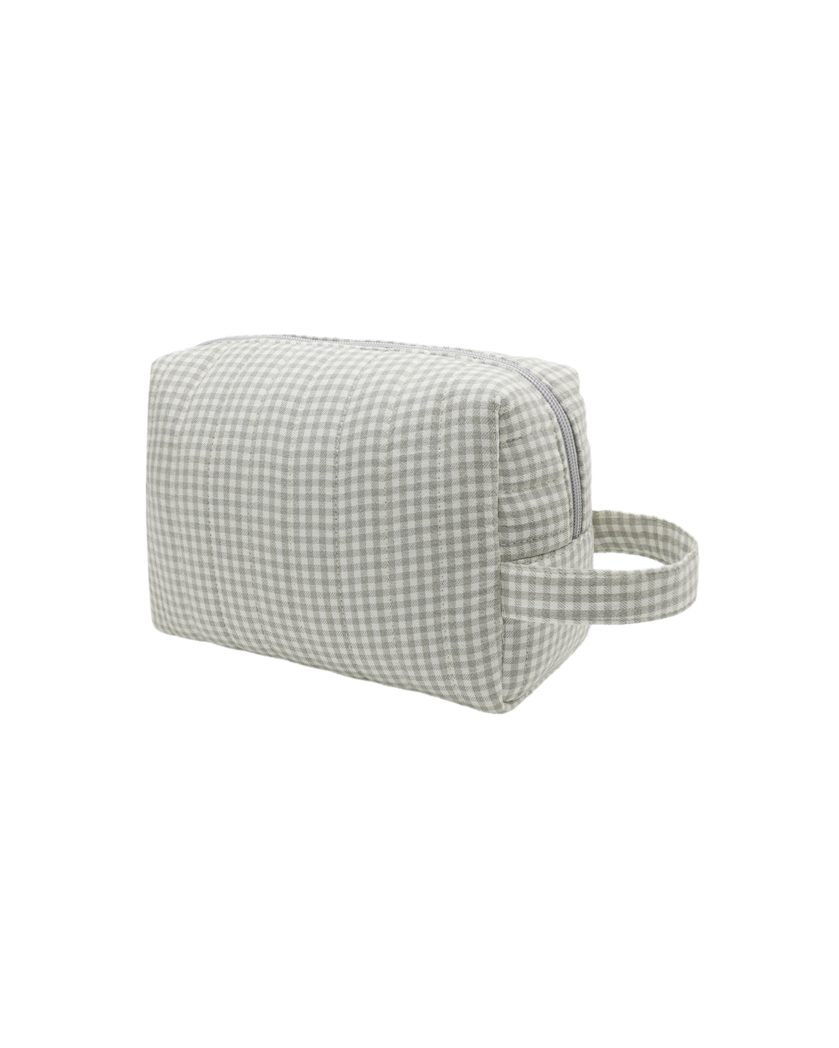 Sage Gingham Toiletry Bag