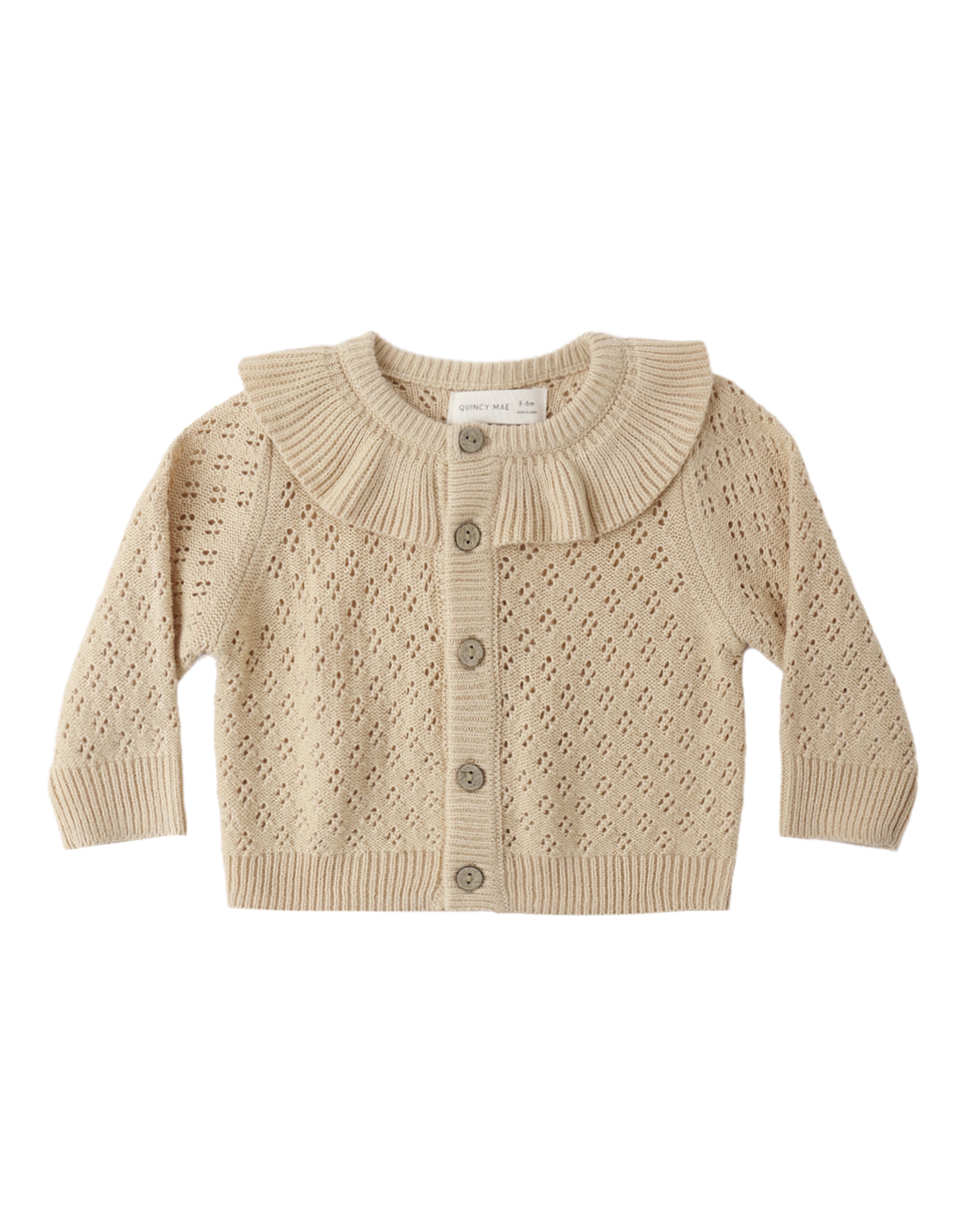 Butterscotch Ruffle Collar Cardigan