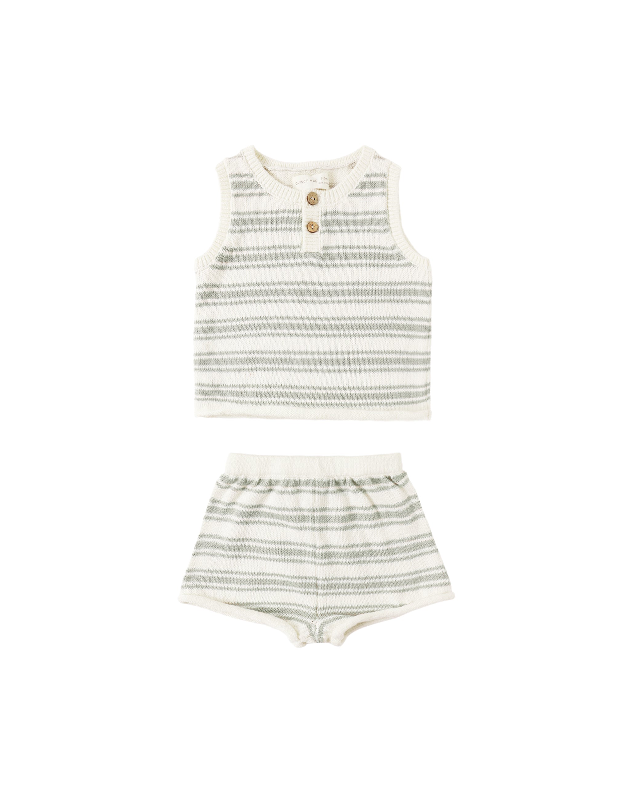 Sage Stripe Taylor Knit Set