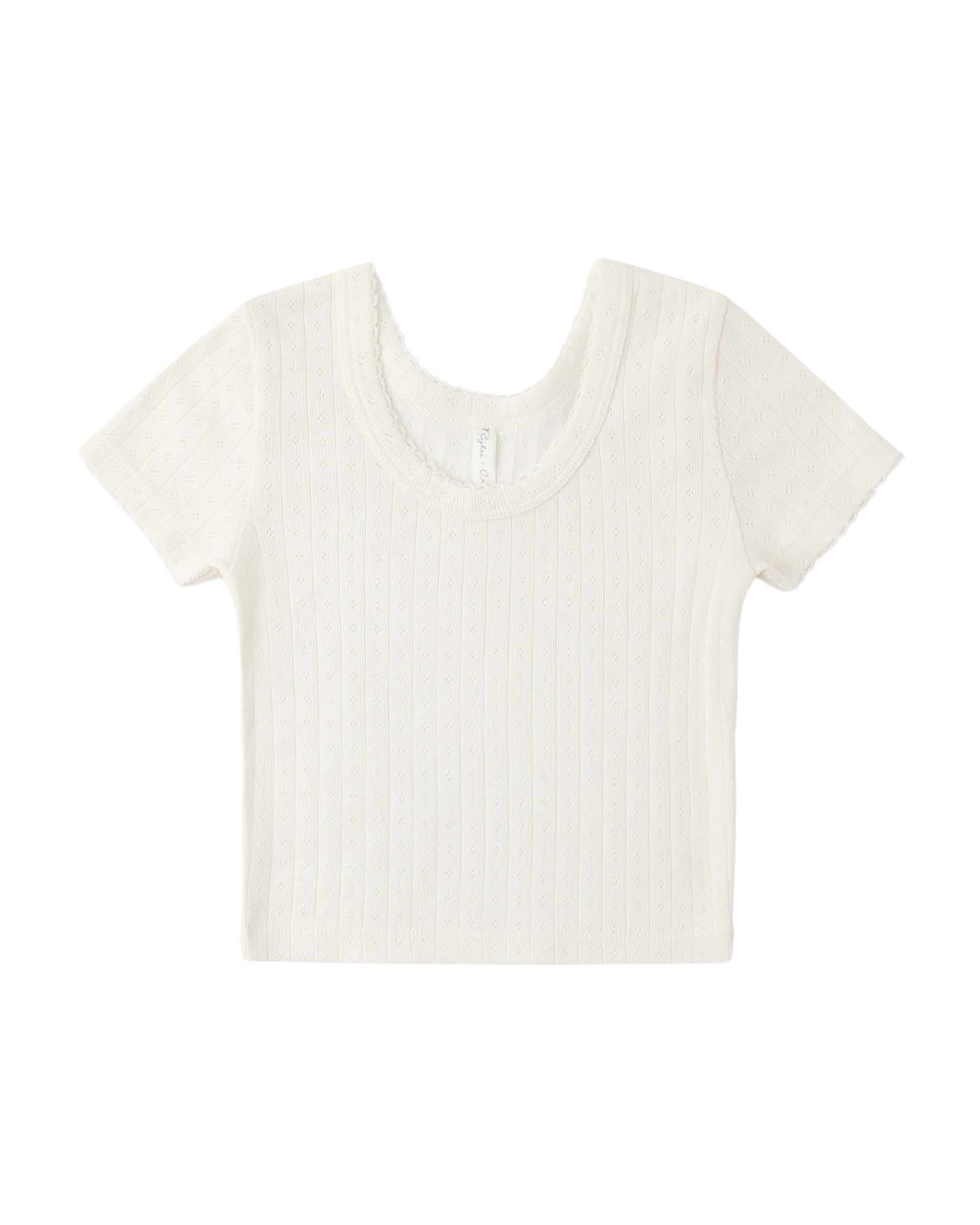 Ivory Pointelle Tee