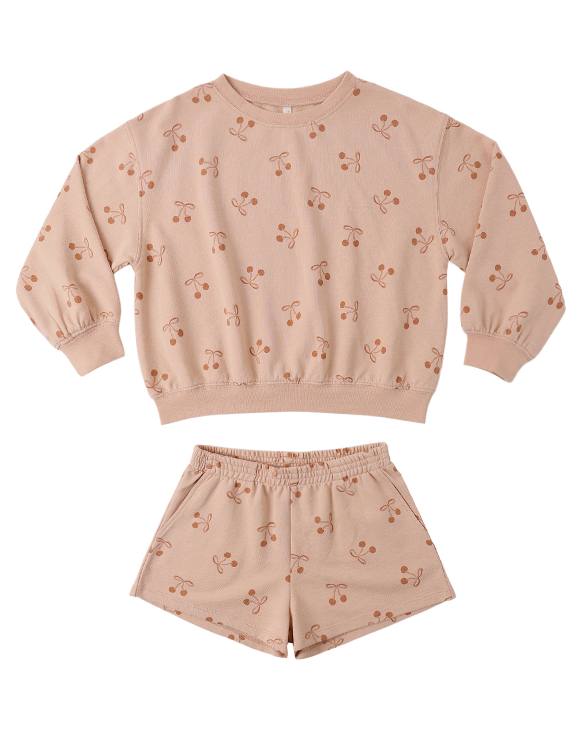 Cherry Bows Summer Terry Set