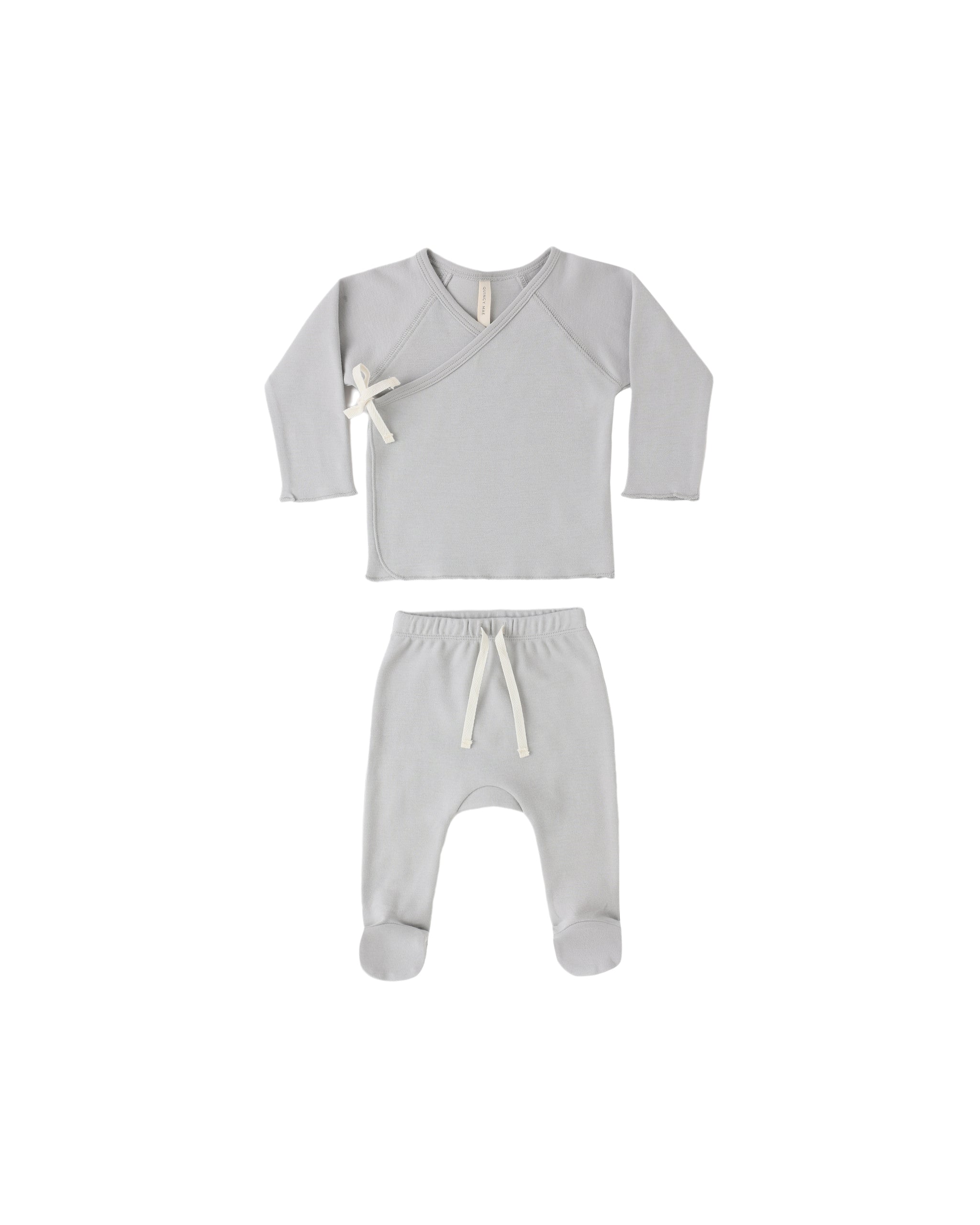 Sky Wrap Top + Footed Pant Set