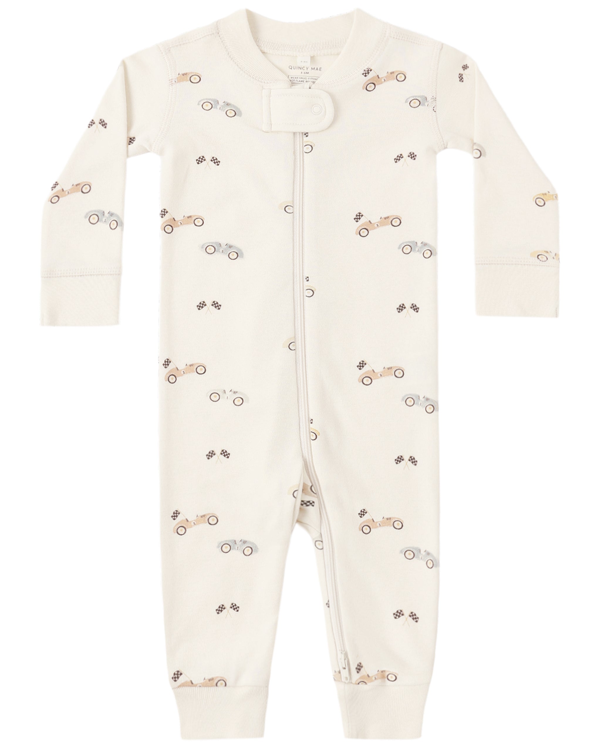 Race Car Long Sleeve Zipper Sleeper