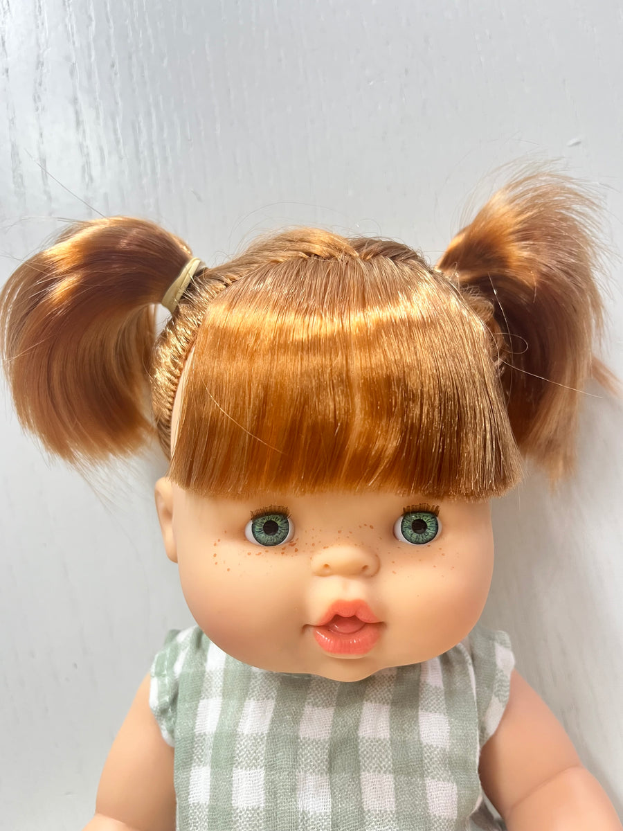 Gabrielle Baby Doll in Gingham Noa Romper (34 cm)