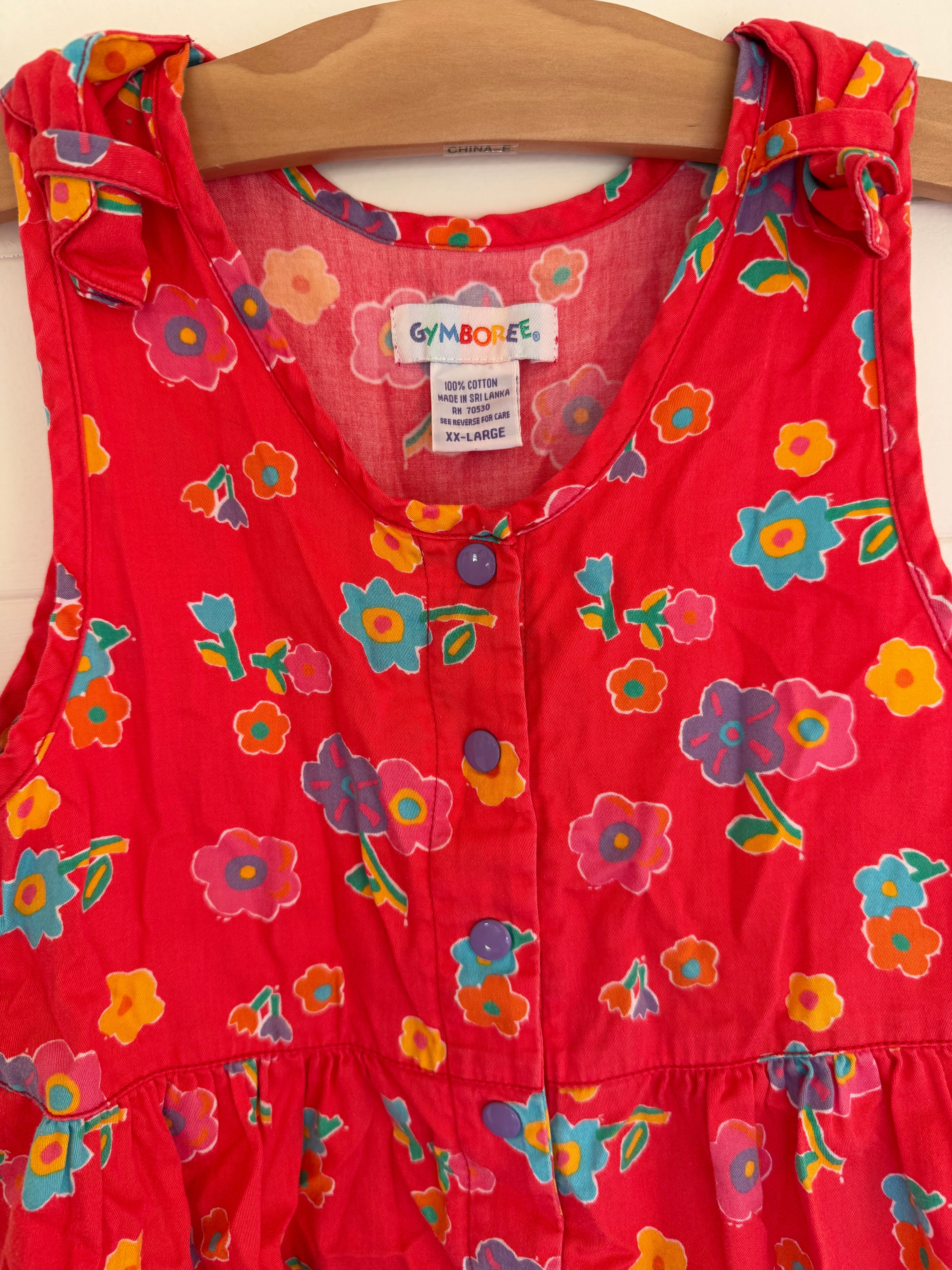 Vintage Gymboree Red Floral Sundress