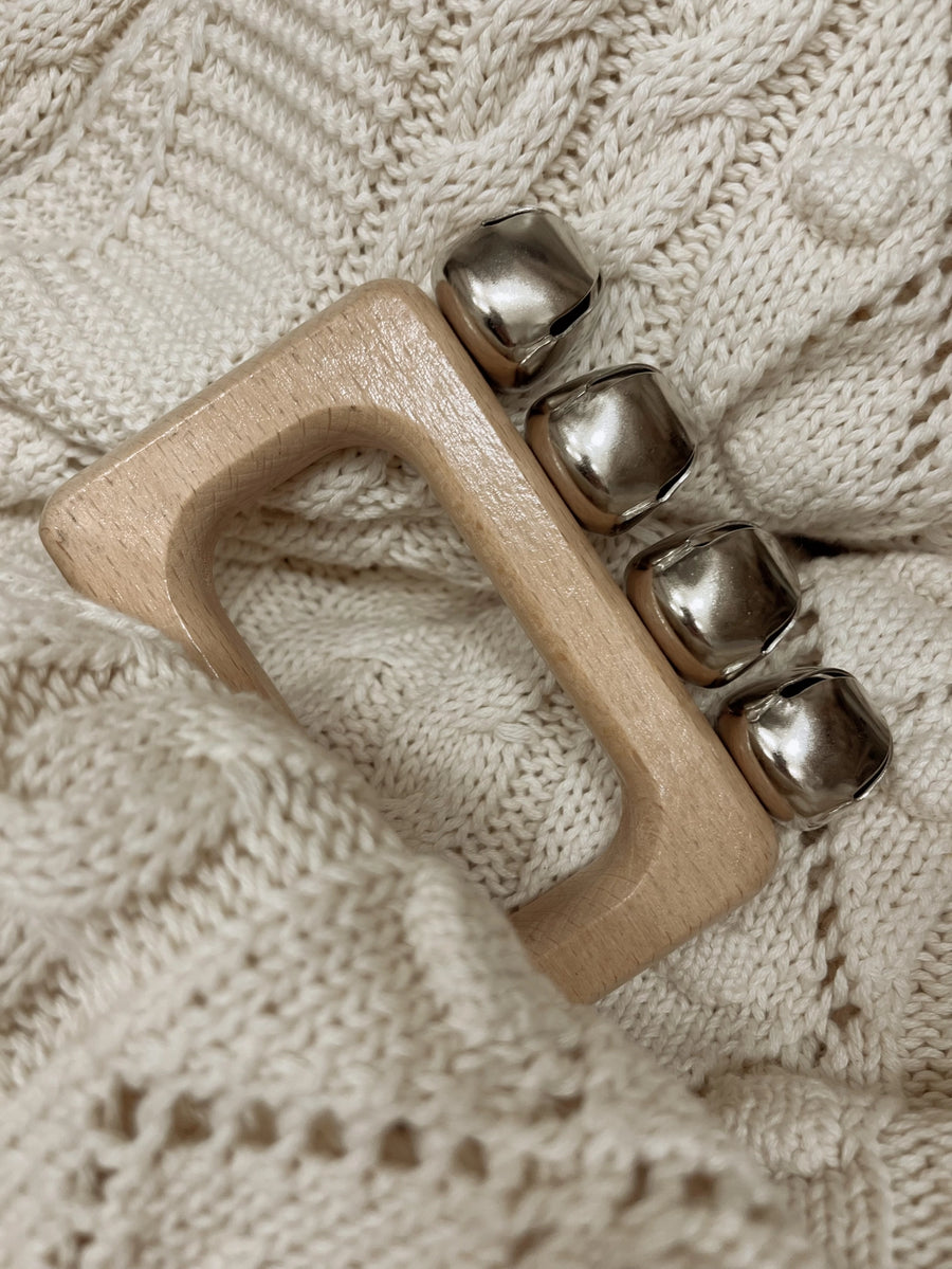Wooden Hand Bell Baby Rattle