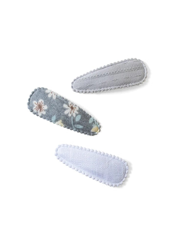 Baby Hair Clips 3 Pack - Mist Floral