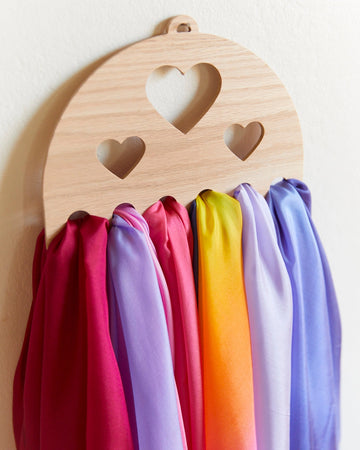 Wooden Heart Display For Playsilks