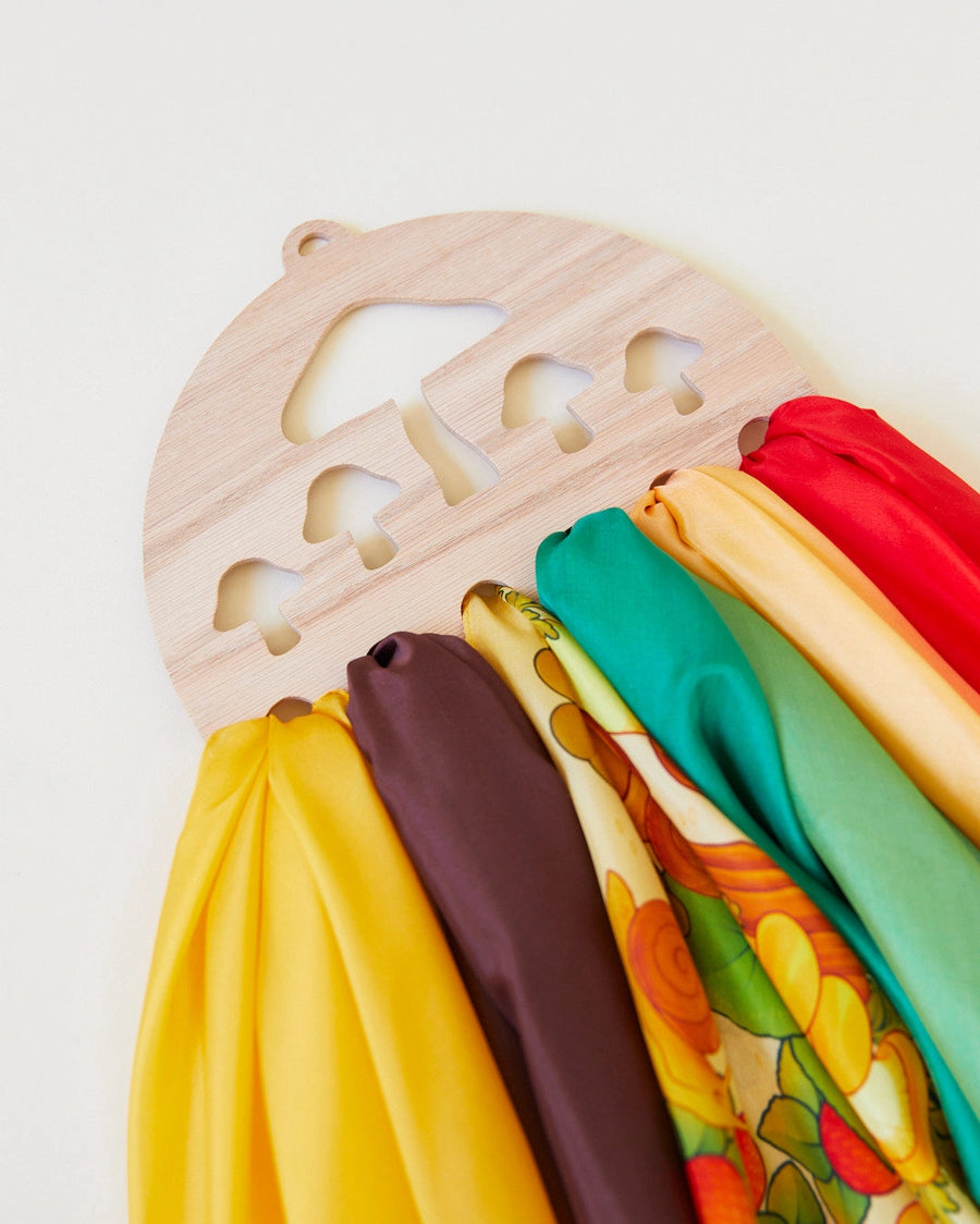 Wooden Mushroom Display For Playsilks