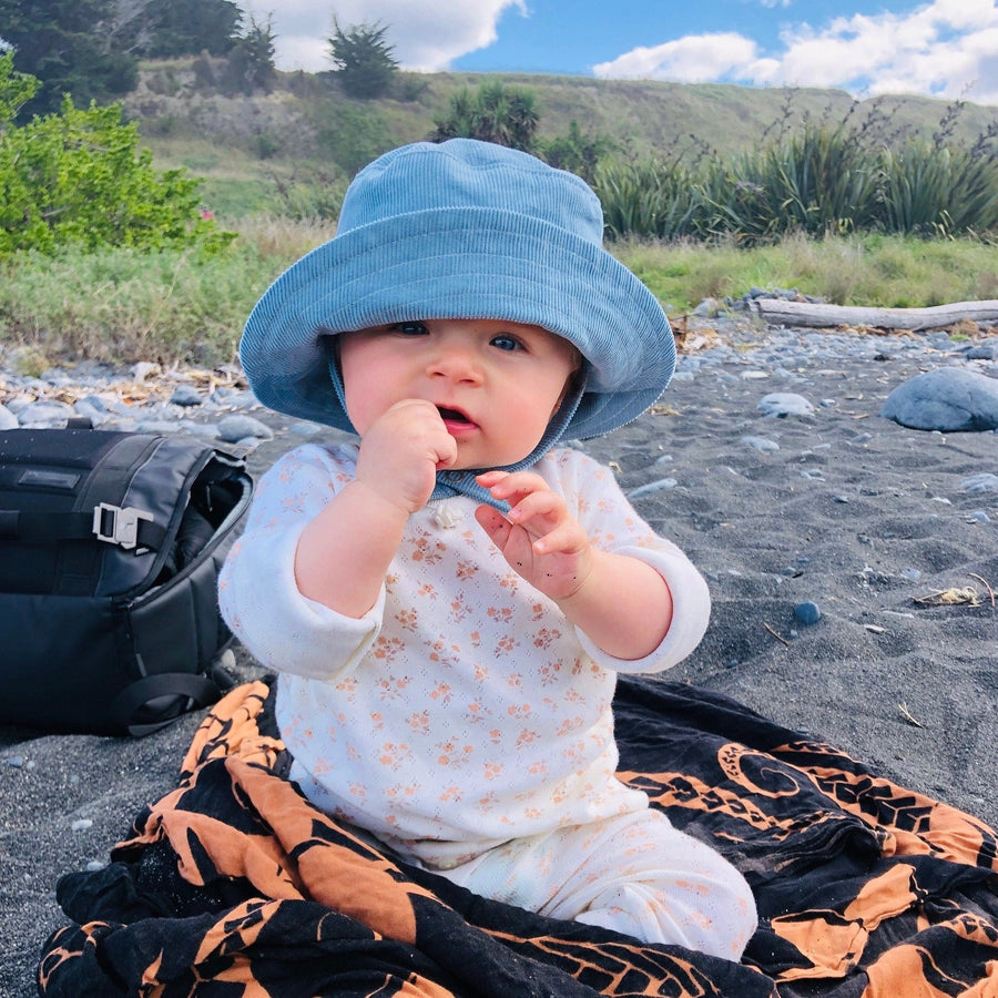 Light Blue Corduroy Bucket Hat