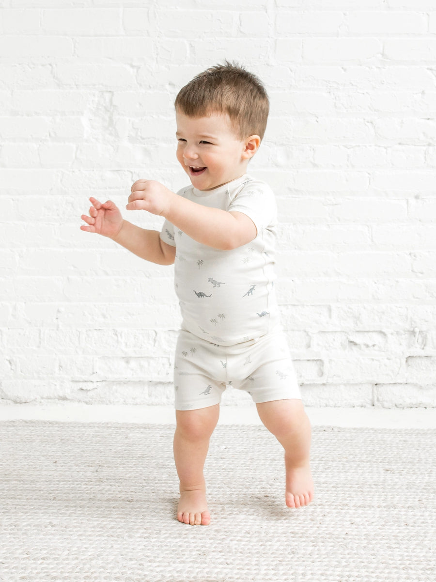 Thyme Dino Short Sleeve Pajama Set