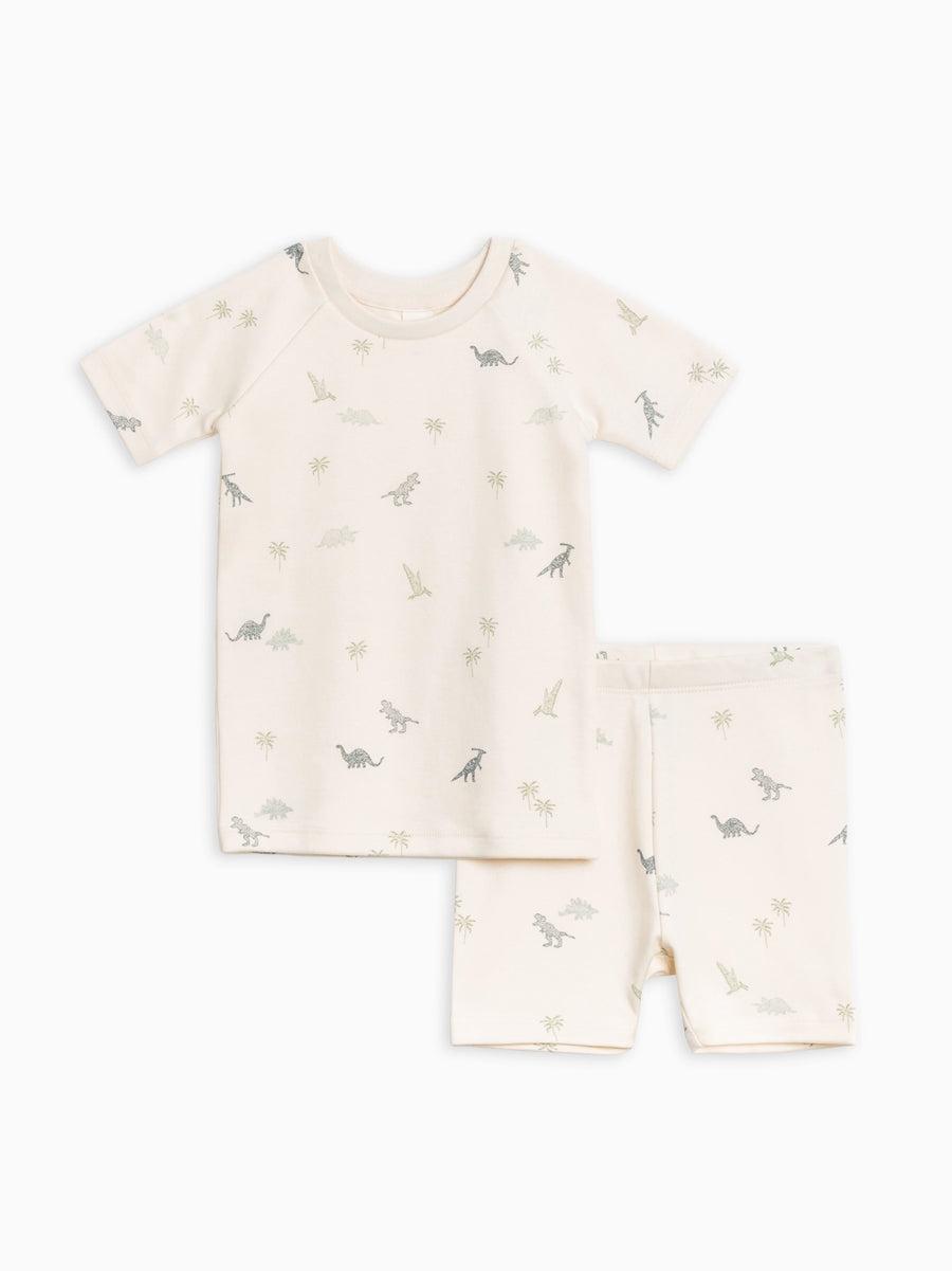 Thyme Dino Short Sleeve Pajama Set