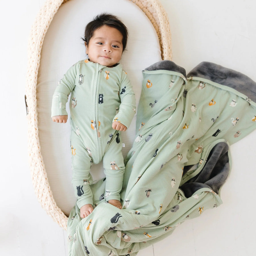 Cats Ribbed Toddler Blanket