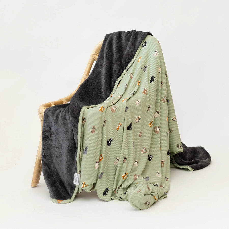 Cats Ribbed Toddler Blanket