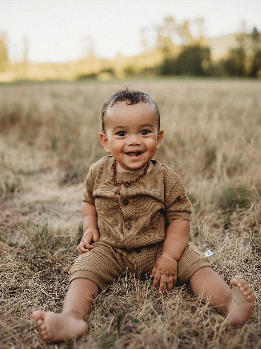 Burnish Waffle Romper