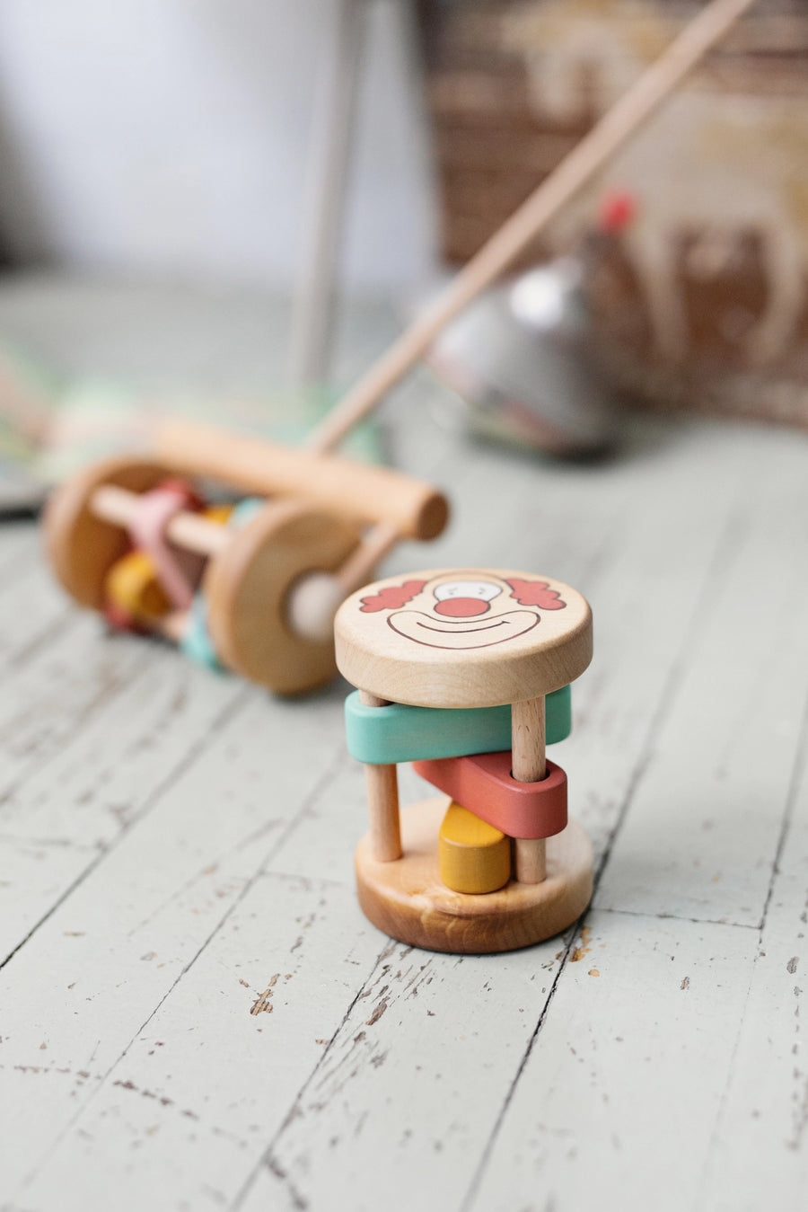 Wooden Colorful Rattle Toy