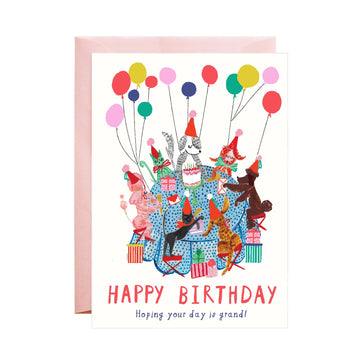 Dog Birthday Party Greeting Card