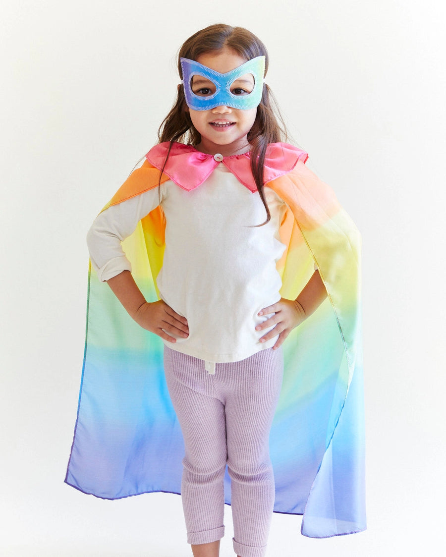 Rainbow Silk Dress-Up Mask