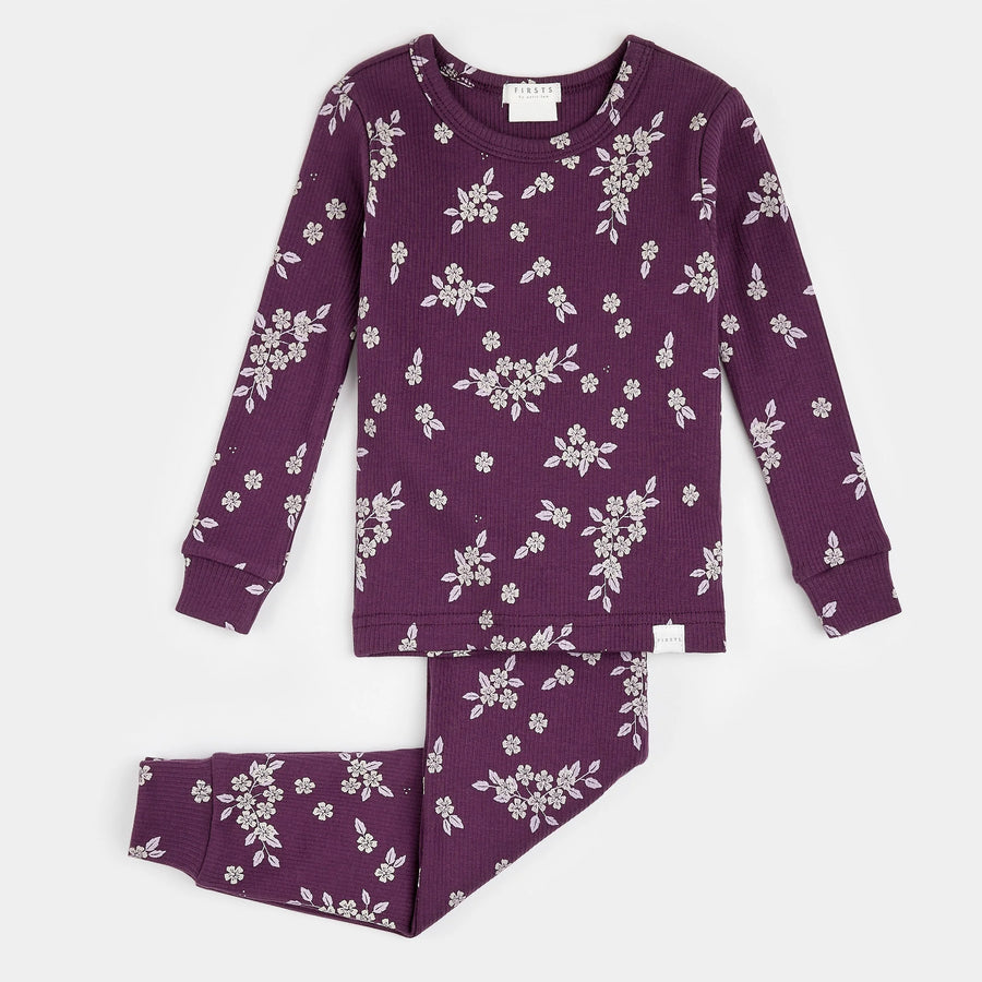 Fall Botanicals Ribbed Pajama Set