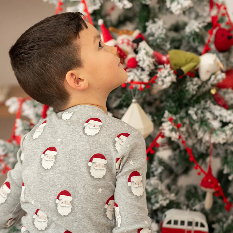 Heather Grey Santa Pajama Set