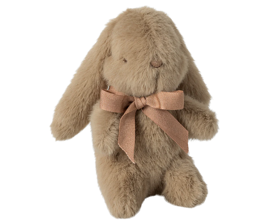 Mini Dusty Brown Plush Bunny