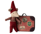 Baby Christmas Mouse in Suitcase