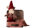 Baby Christmas Mouse in Suitcase