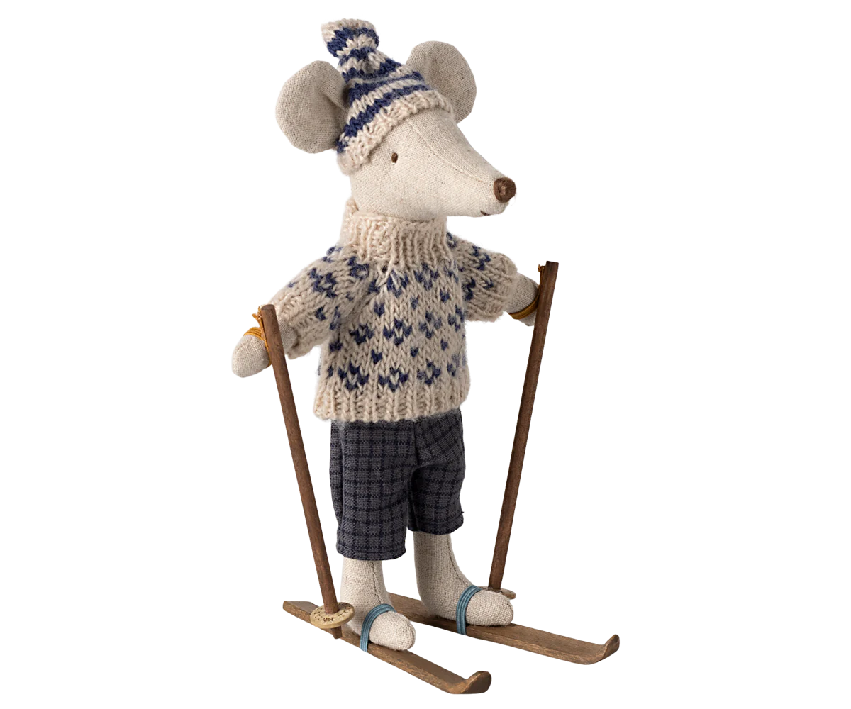 Blue Dad Winter Ski Mouse