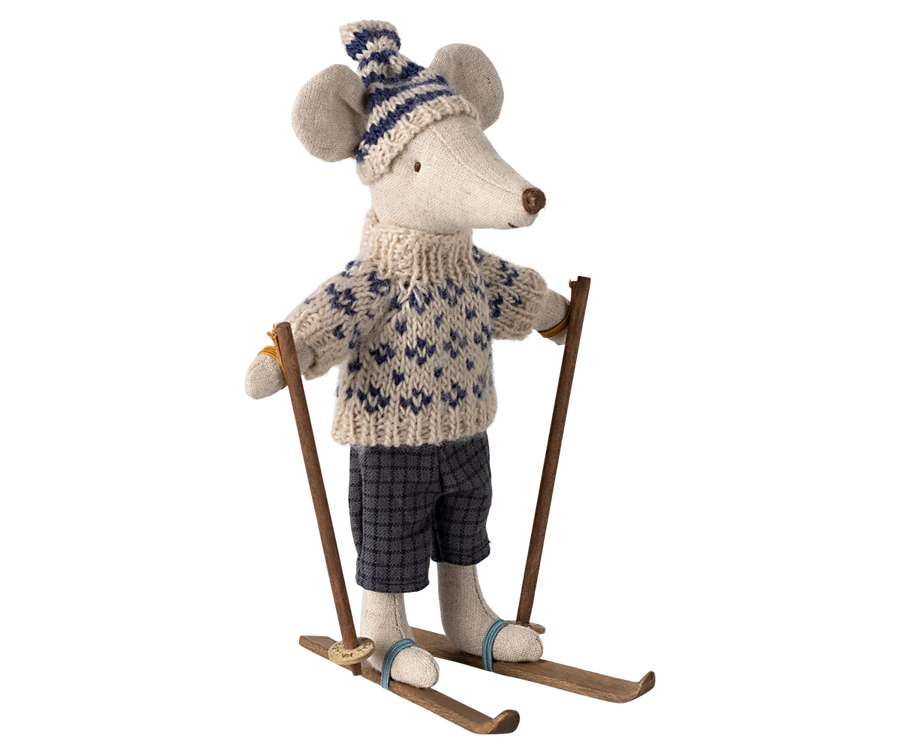 Blue Dad Winter Ski Mouse