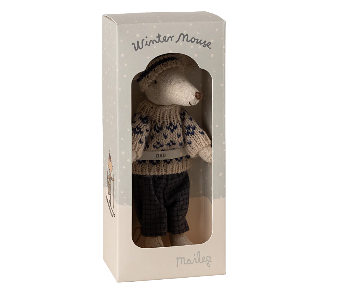Blue Dad Winter Ski Mouse
