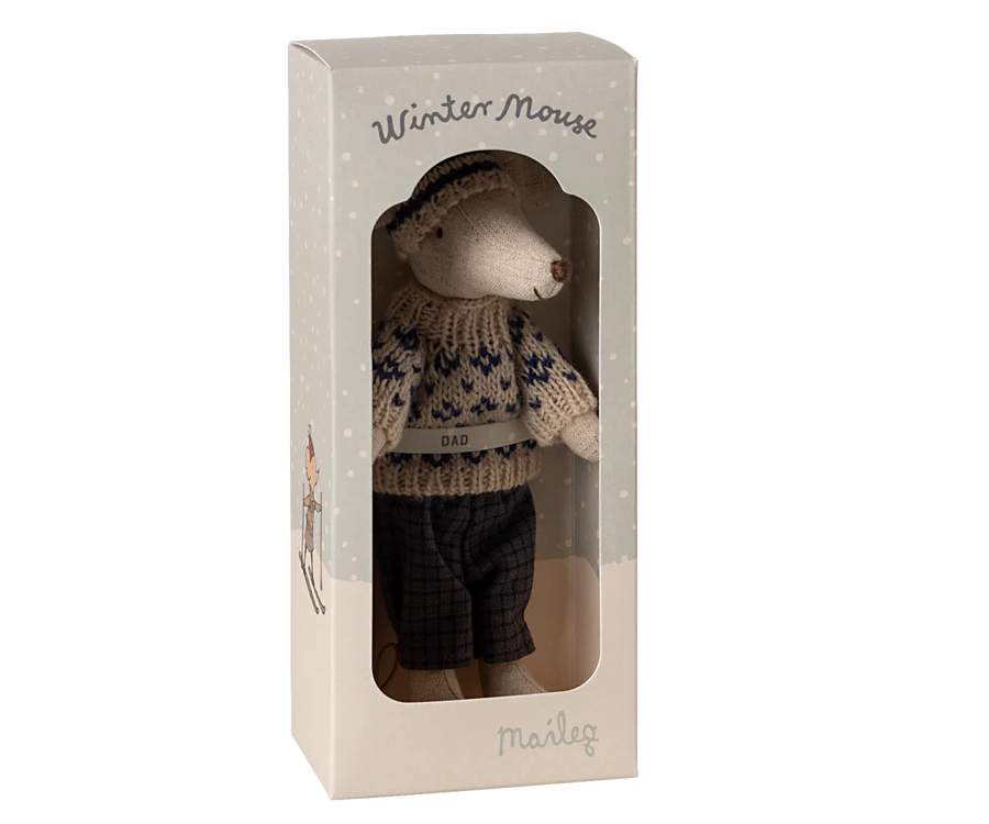 Blue Dad Winter Ski Mouse