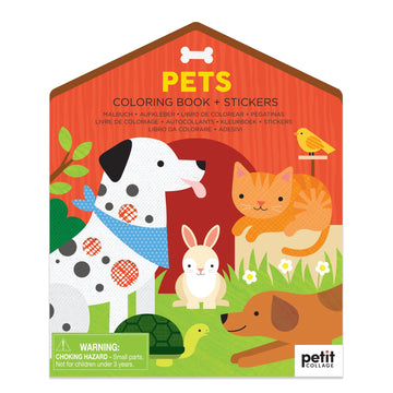 Pets: Coloring Book with Stickers