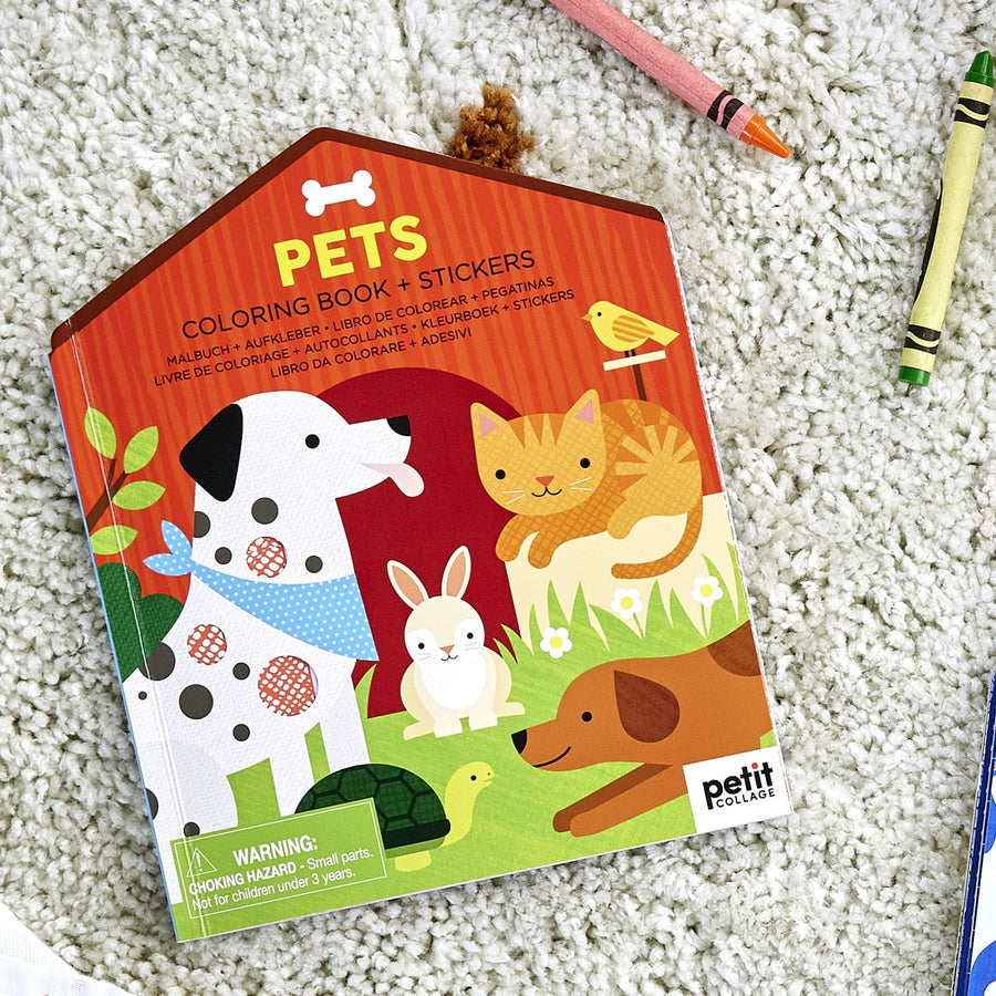 Pets: Coloring Book with Stickers