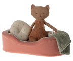 Small Cosy Basket Bed - Coral