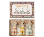 Triplets Baby Mice in Matchbox