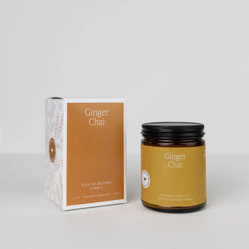 Ginger Chai Essential Oil Beeswax Jar Candle