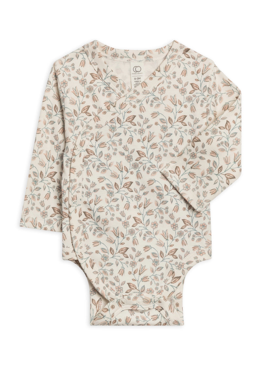 Yuma Floral Organic Cotton Kimono Bodysuit