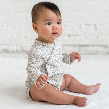 Yuma Floral Organic Cotton Kimono Bodysuit